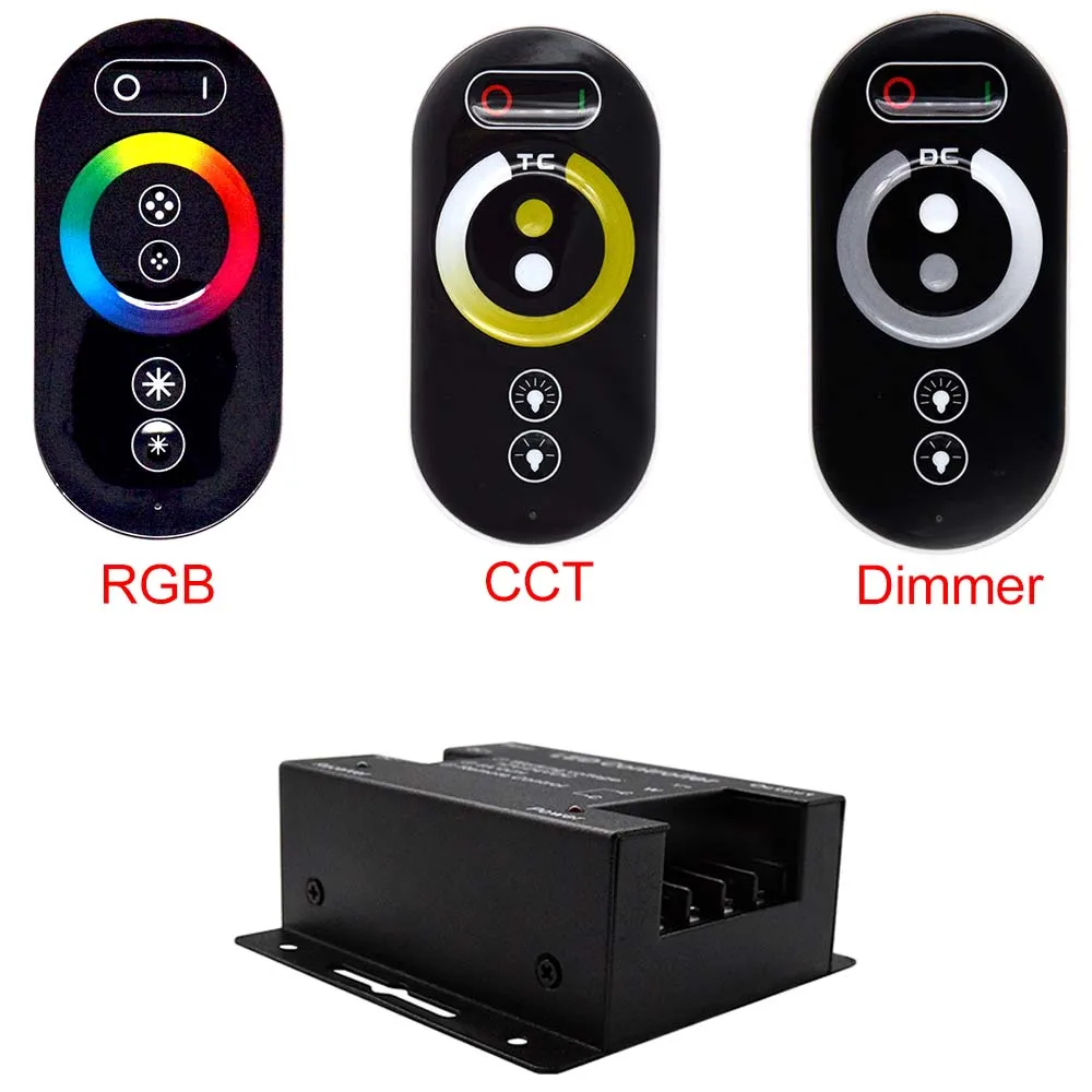  Лидер продаж контроллер Rgb CE RoHs высокой мощности 12 В постоянного тока 30 А Светодиодные полосы 433 МГц Rf 6 кнопок сенсорный пульт дистанционного управления