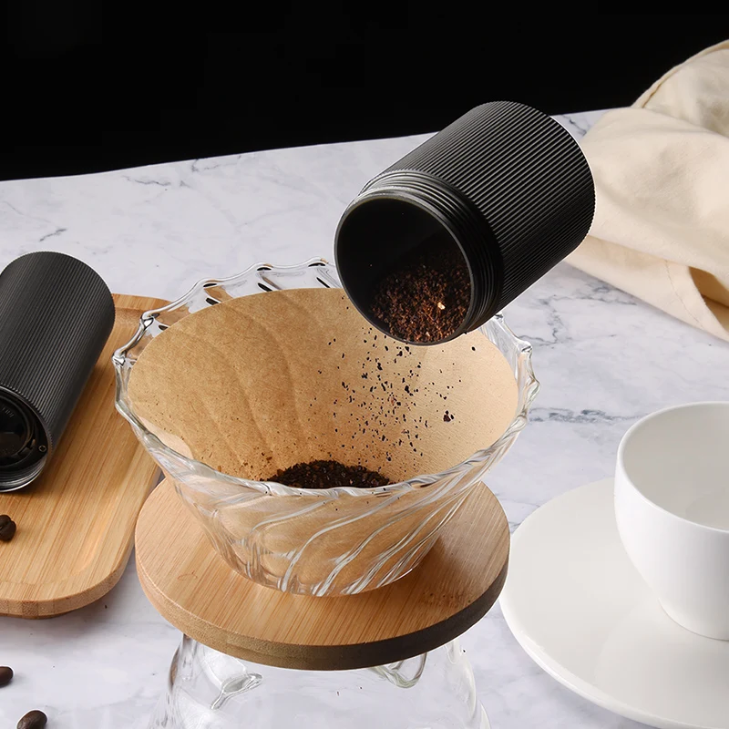 With Adjustable Coarseness Setting Metal Handheld Coffee Grinder Conical Burr Hand Coffee Bean Mill