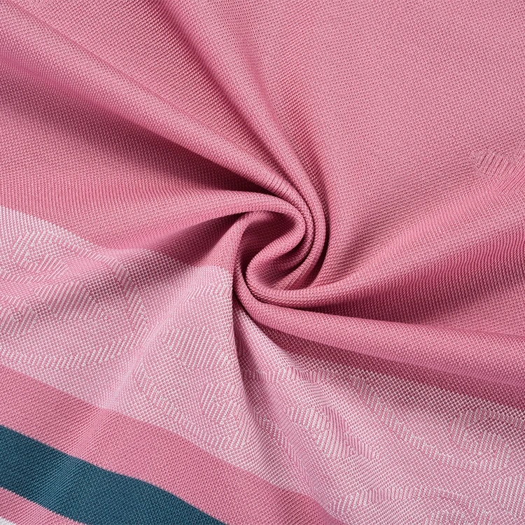 Men Yarn-dyed jacquard 95% Cotton and 5% Spandex fabric with bead pull frame