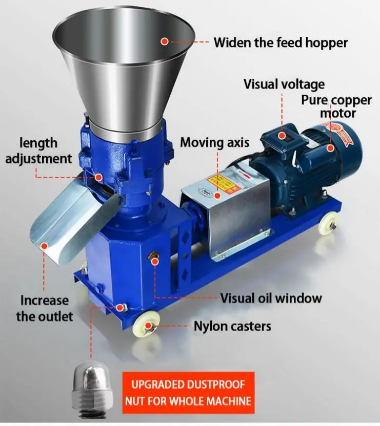 China Factory Cattel Animal Chicken Feed Making Machine Pellet