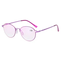 Очки для чтения с защитой от синего света женские элегантные фиолетовые бифокальные очки оптовая продажа очки для пожилых людей