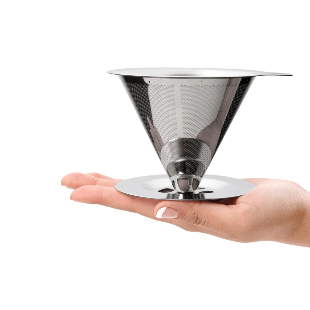 High Quality Funnel Dripper Brewer Stainless Steel Pour Over Coffee Dripper
