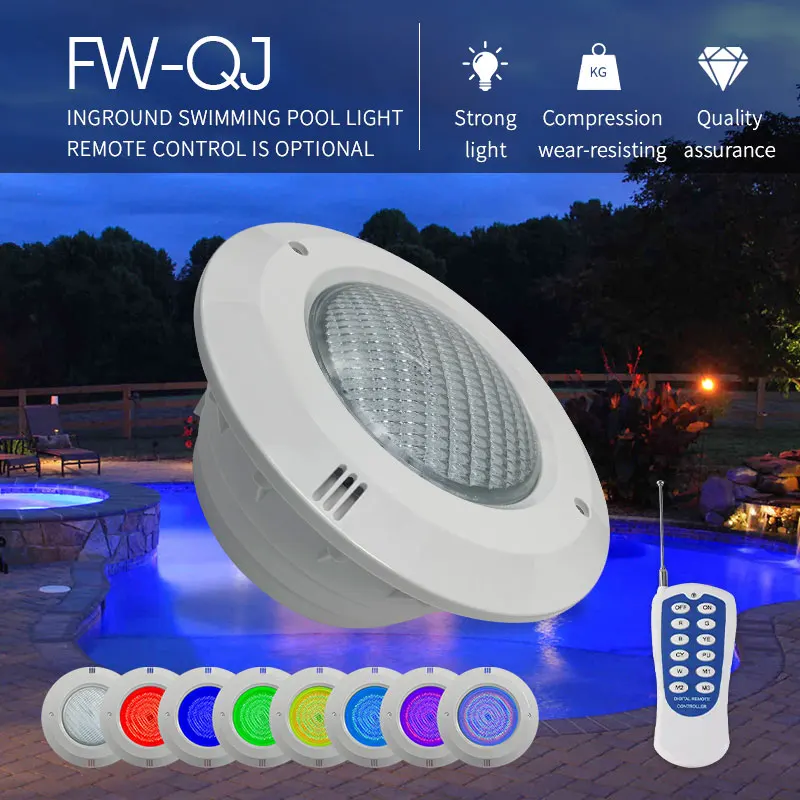 New Style Waterproof LED Tuya Remote Control Wifi Swimming Pool Lamp IP68 RGB 12V Spa Recessed Underwater lights