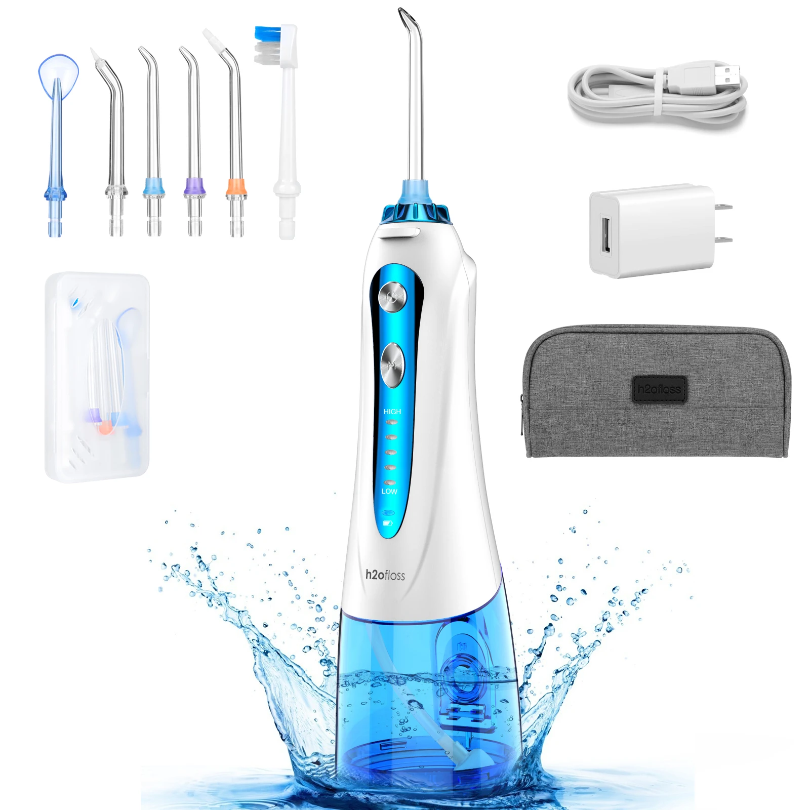 Electric Oral Irrigator Teeth Cleaner Cordless Water Dental Flosser  with Adjustable 5 modes Dental SPA Water Flosser