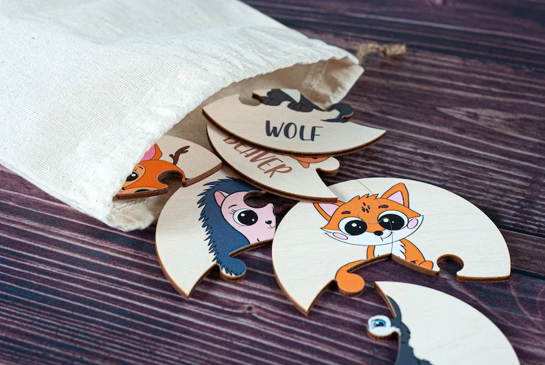 Educational Animal Puzzle Flash Cards Woodland Farm Wild Marine Inhabitants Animal Planet Cards Toddler Toys 2 Year Old Toys