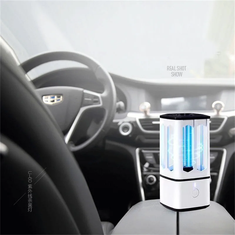 
Multifunction Portable Mini Uvc Disinfection Lamp Box Uv Light Germicidal Lamp for Home Office Car with Uvc Test Card 