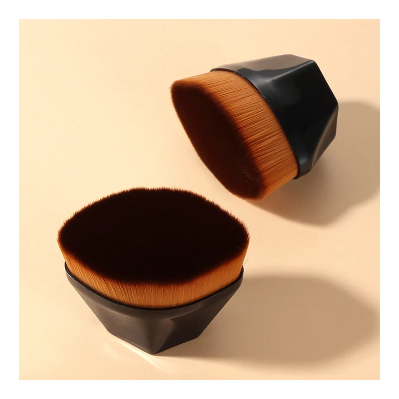 LMLTOP Wholesale Magic No.55 Liquid Cream Hexagon Foundation Brush #55 Flat Top Vegan Single Foundation Makeup Brush