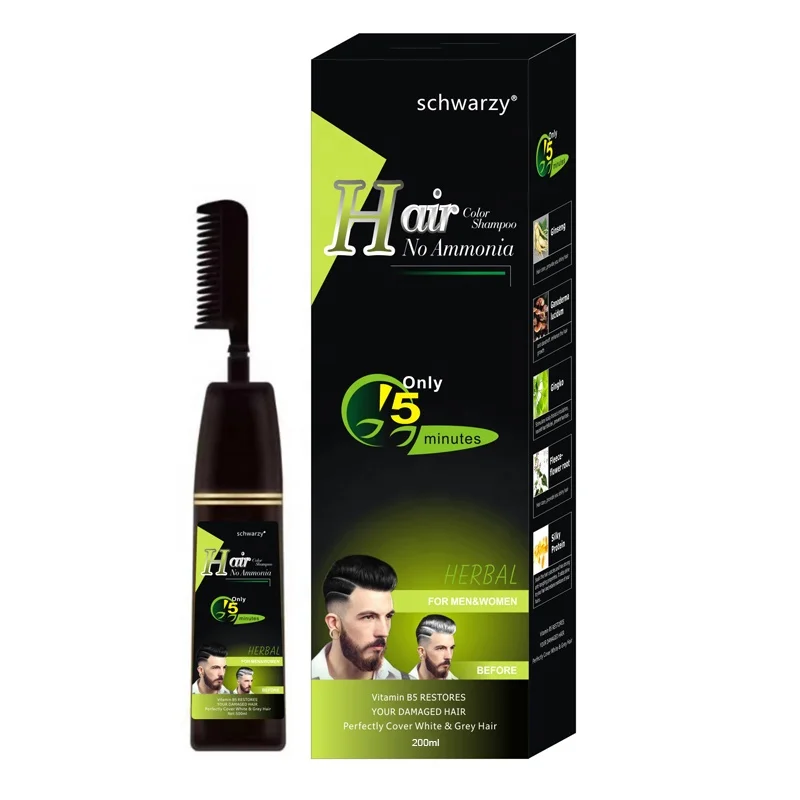 Травяная расческа для волос, черная волшебная расческа, шампунь для черных волос, травяной шампунь для краски волос