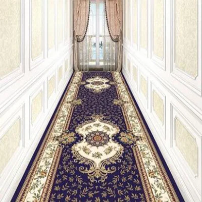 Wholesale New Design Tailorable Mosque Hotel Corridor Padding Entrance Large Size Customizable Roll Carpet No-slip All Mat