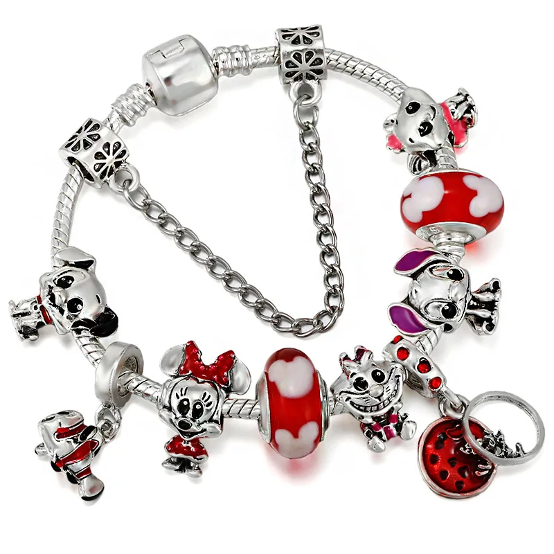 Custom silver bracelet fashion classic charm open Bracelet suitable for Pandoraer Bracelet women men for kids teen girl box gift