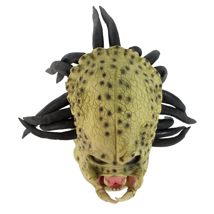 Scary Halloween Alien Predator Full Head Latex Mask Halloween Adults Horror Cosplay Masks Party Masks