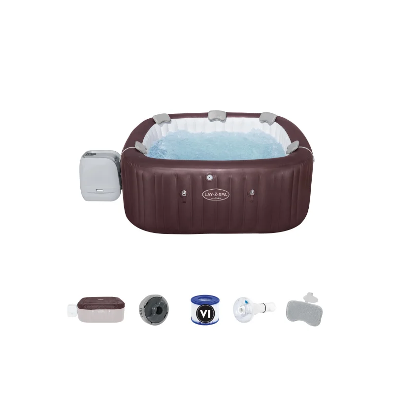 BESTWAY 6001U Lay-Z-Spa Мальдивы Энергоэффективная умная надувная гидромассажная Ванна с управлением приложением 5-7 человек