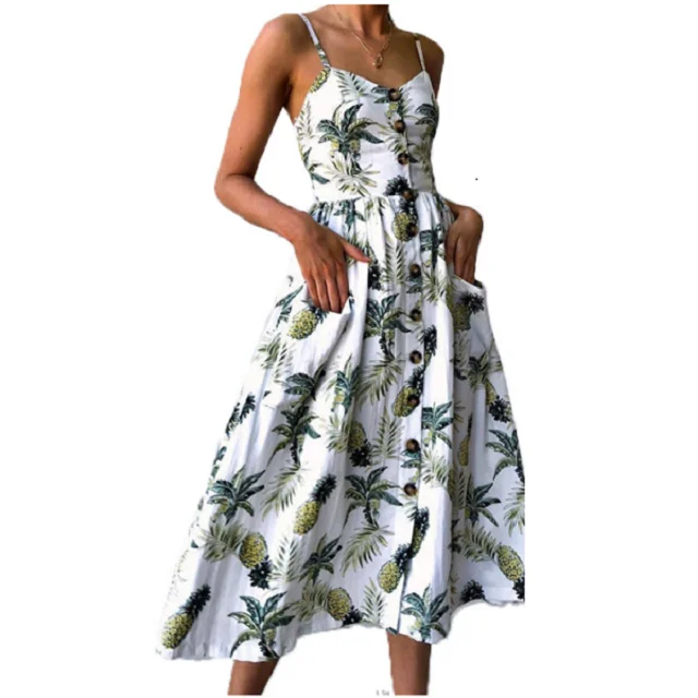 Женское винтажное платье SunNY Everest богемное с цветочным принтом Пляжное Платье карманами женская одежда высокого качества