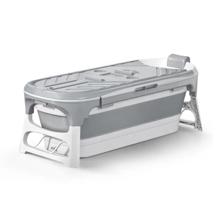 Freestanding Bathroom Folding Portable Plastic Adult Movable Foldable Bath Tub Bathtub with Sauna Steamer
