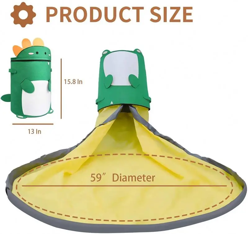 Good-Looking Felt Debris Toy Storage Bucket Dinosaur Large-Capacity Felt Lego Storage