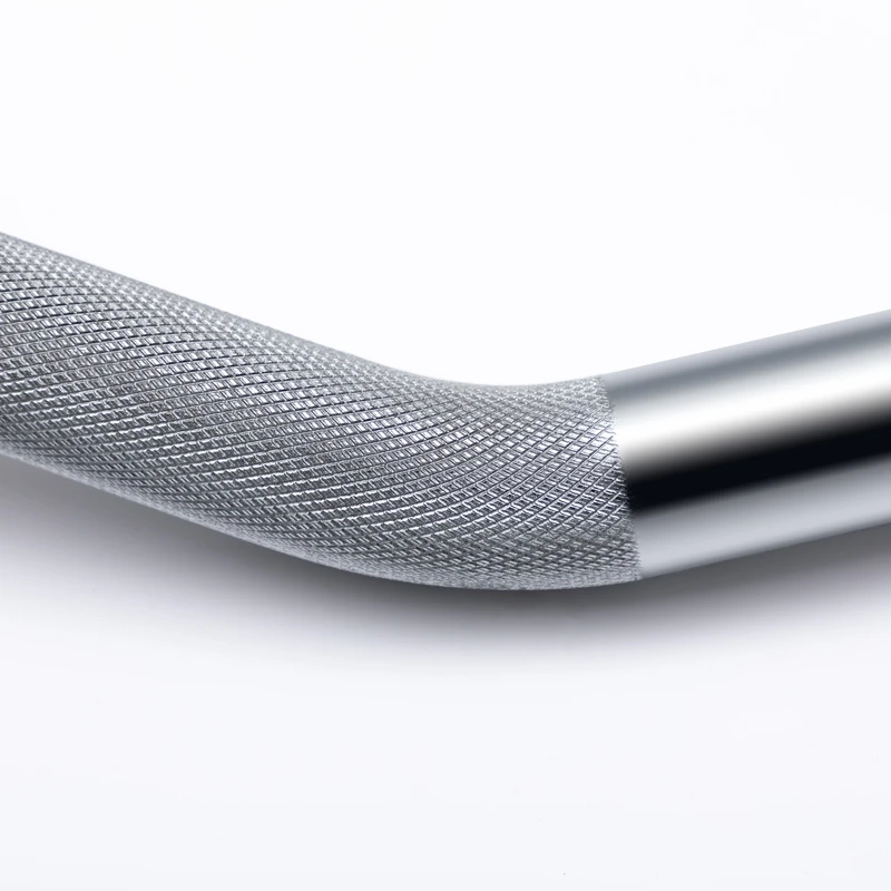 Gym Equipment Weightlifting Chrome Curved Weight Lifting OB 47 Ez Barbell Bar For Powerlifting