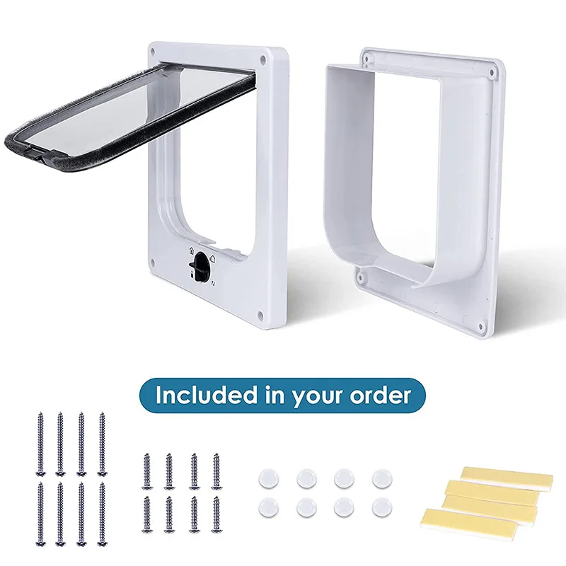Small pets Door with Magnetic Locking Panel give Home Security - Durable & Weatherproof and  Easy to Install