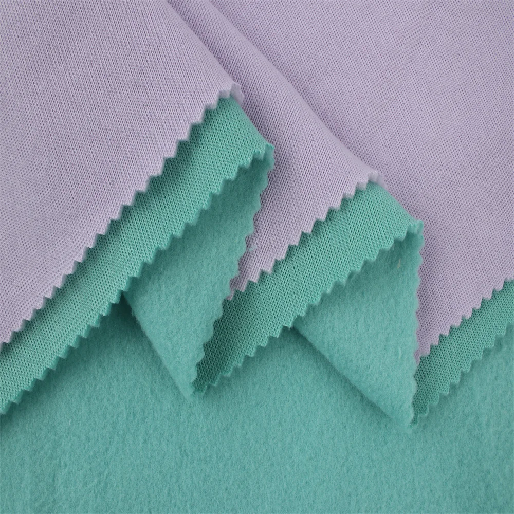 ZM019 Guangzhou Fleece Fabric Not Shedding Warious Suits Sweat Shirt Fabric Bruins Soft Polyester Fabric