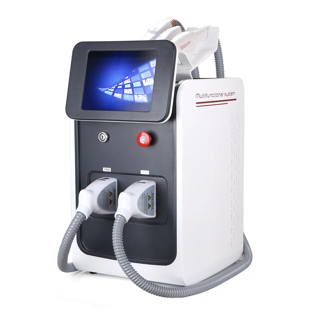 3 in 1 Multifunction Q-switched IPL+RF+Nd Yag Lase Hair Tattoo Removal Machine