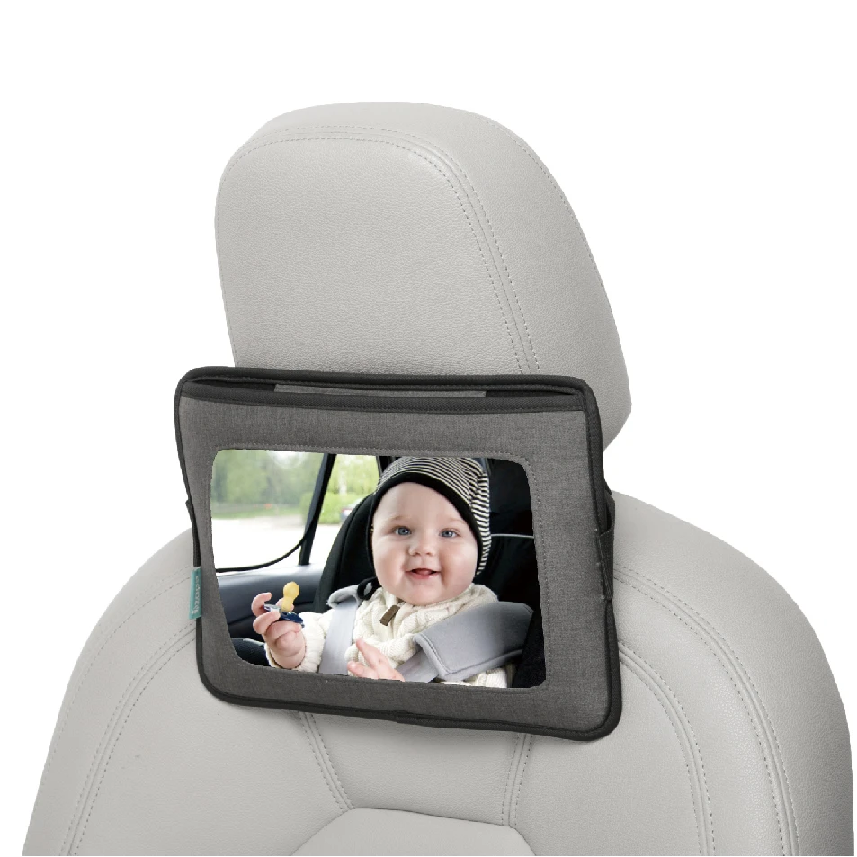 Multi-functional baby car mirror Big Size Fabric Rear-viewing Car Back Seat Baby Mirror and pad Cover