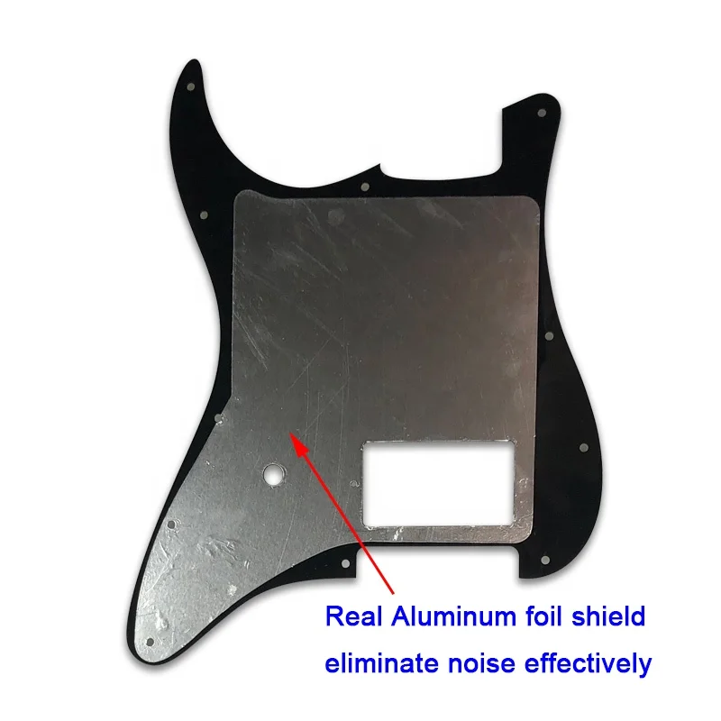 
Pleroo Guitar 11 Screw Holes Tom Delonge Stratocaster Guitar With one bridge PAF Humbucker pickguards for fender <span style=