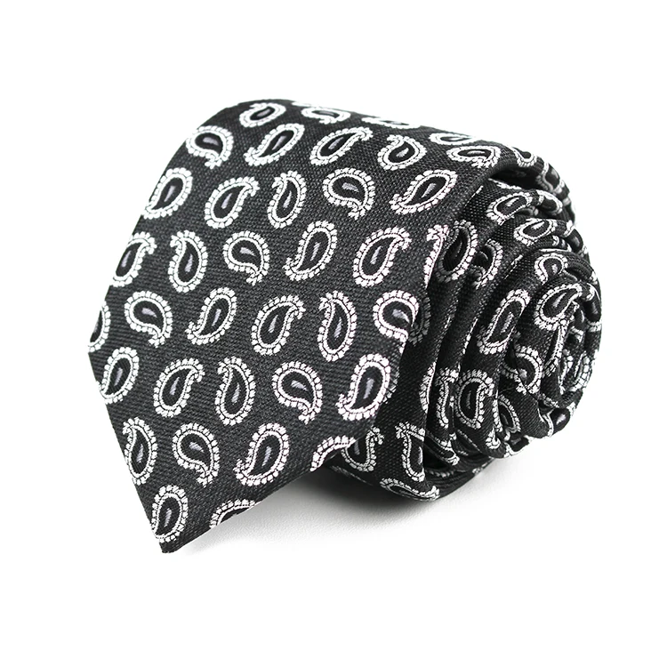 Wholesale Luxury Paisley Ties Custom Logo Neckties Classic Polyester 8cm Business Casual Ties