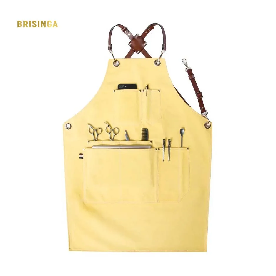 Hot sale personalized apron kitchen high quality cotton kitchen utility apron women