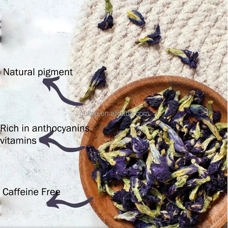 Water Soluble Blue Matcha Powder Food Grade Butterfly Pea Flower Powder