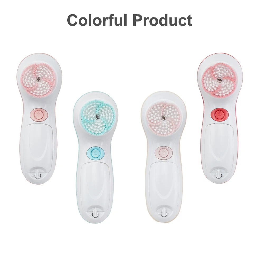 In STOCK 4 In 1Multi-function Waterproof Facial Cleansing Brush Set vibrating wireless Electric Facial Brush