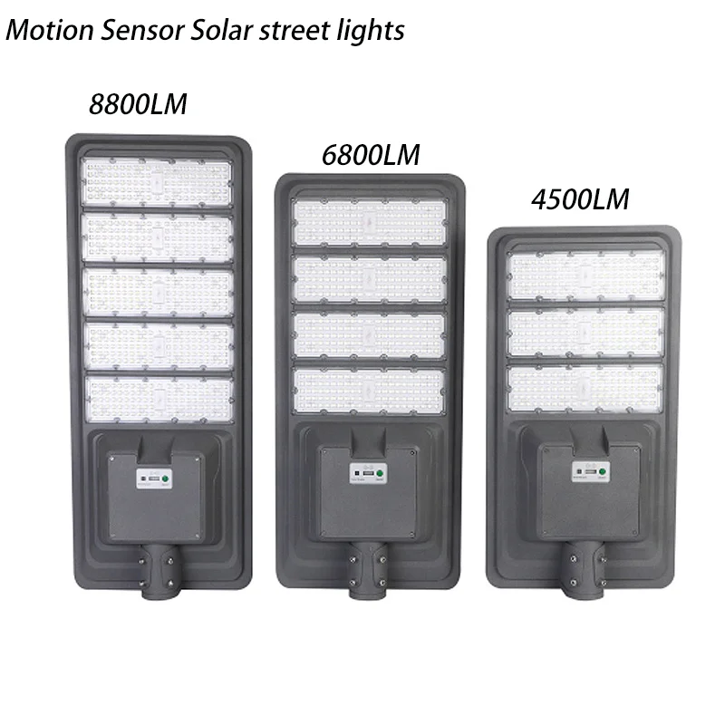 Large Capacity Battery High Brightness  100W 150W 200W 300W 400W 500W IP65 LED Pole Mount Roadways Parking  solar Street Light