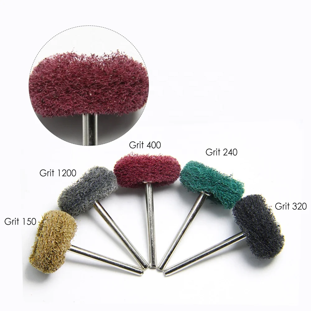 TASP Mini Drill Abrasive Brush Nylon Buffing Polishing Wheel with 3mm Shank for Dremel Rotary Tool Accessories Set