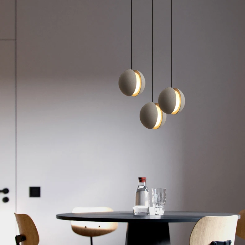 Wholesale concrete cement hanging lamps Restaurant decorated LED cement chandelier light pendant lamp