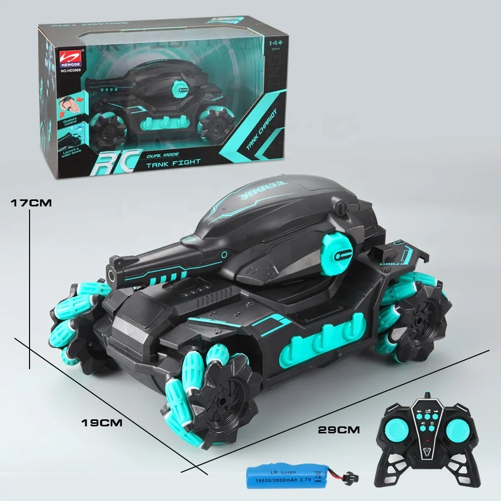 Hot selling 2.4G water tank light music toy rc water tanks Water bomb boys toys Multi-function remote control vehicle
