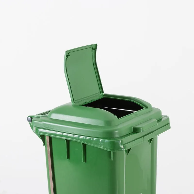 New design outdoor Waste Bin commercial Plastic Mobile Garbage Container Trash Can with 2 Wheels