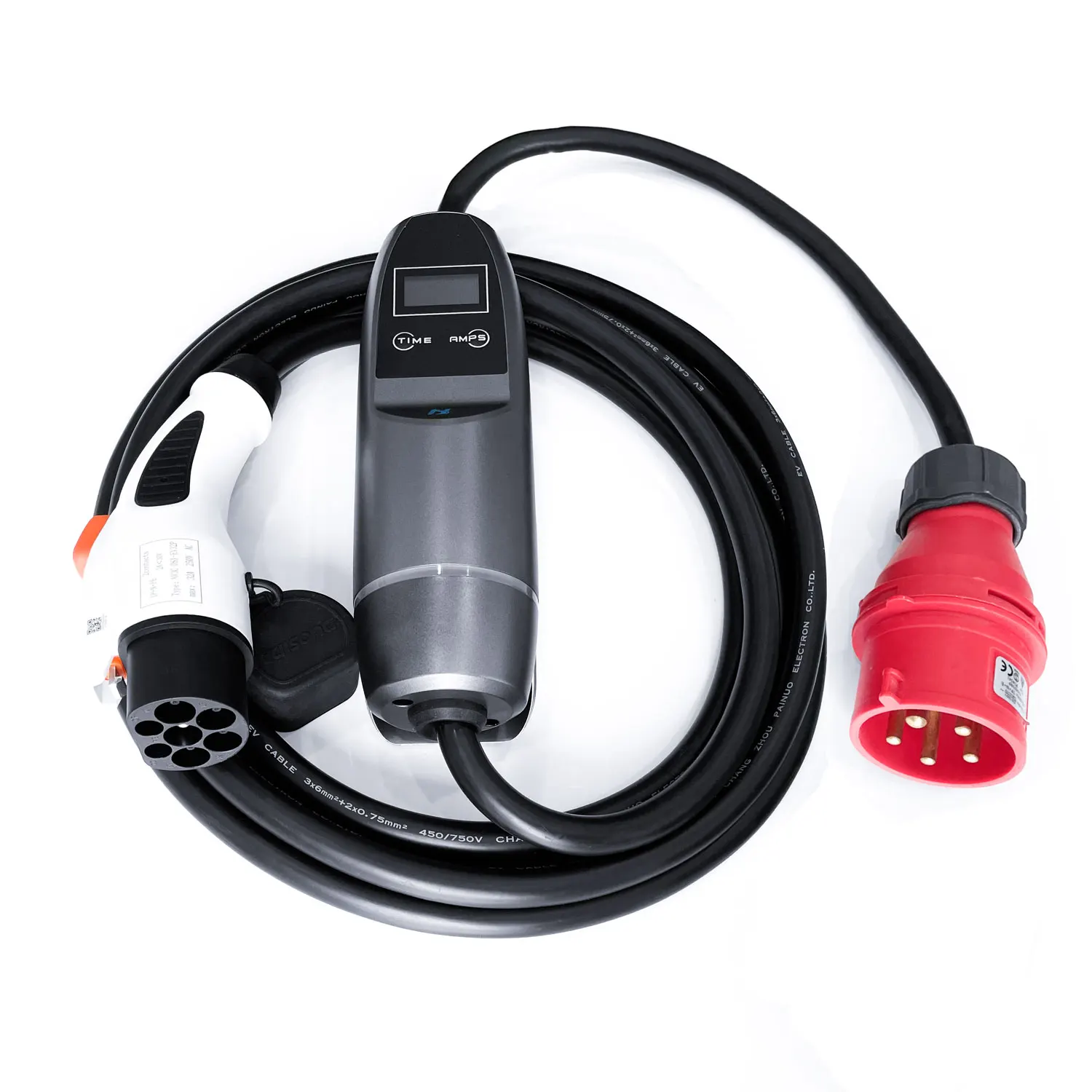 Khons EV mobile charger cable 5/10 m  type 2  charger 22kw  7kw 3.5kw 16A  3 phase 11kw