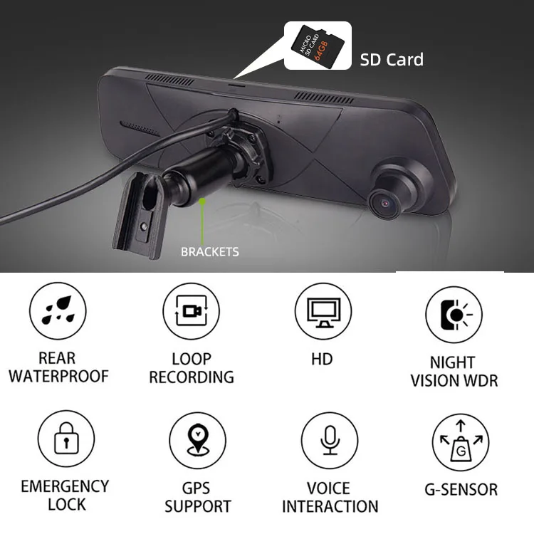 LUVIEW | Customized GPS Smart Dash Cam Live Streaming Front And Rear Car Camera Full HD 1080p With 64G Sim Card