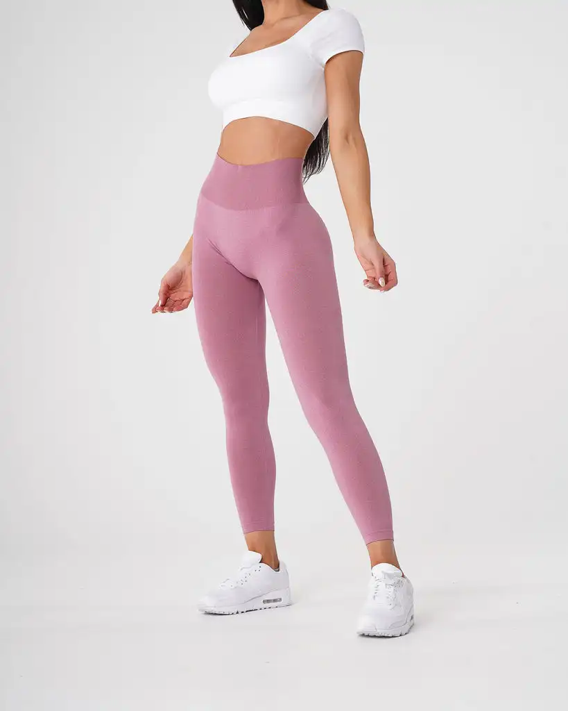 Top Quality Fabric wholesale Squat Proof fitness yoga pants High waist Pastel Pink NV Seamless Leggings