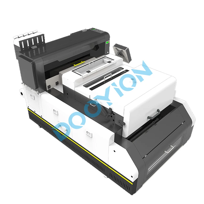 DTF roll All In One T Shirt Textile Printing Machine with I3200 heads 30cm 60cm PET roll film printer for all fabric