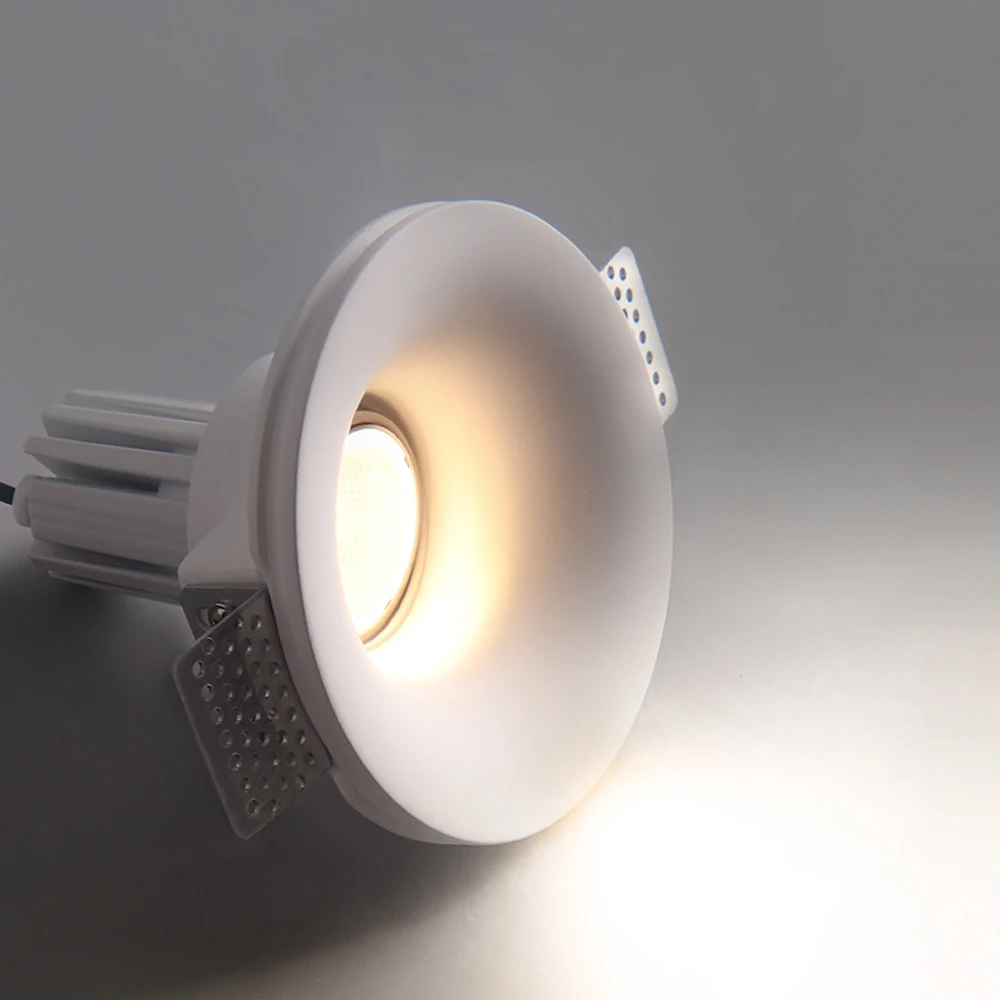 High quality Led Gypsum Lamp Living Room Corridor Intelligent Embedded Slim Ceiling Plaster Anti Glare Spotlights