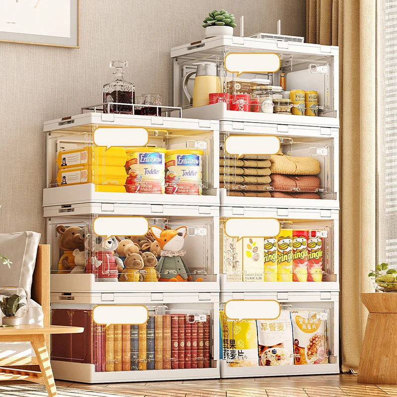 Custom plastic folding transparent acrylic clear sneaker stackable clothes storage box bins storage magnetic shoe boxes