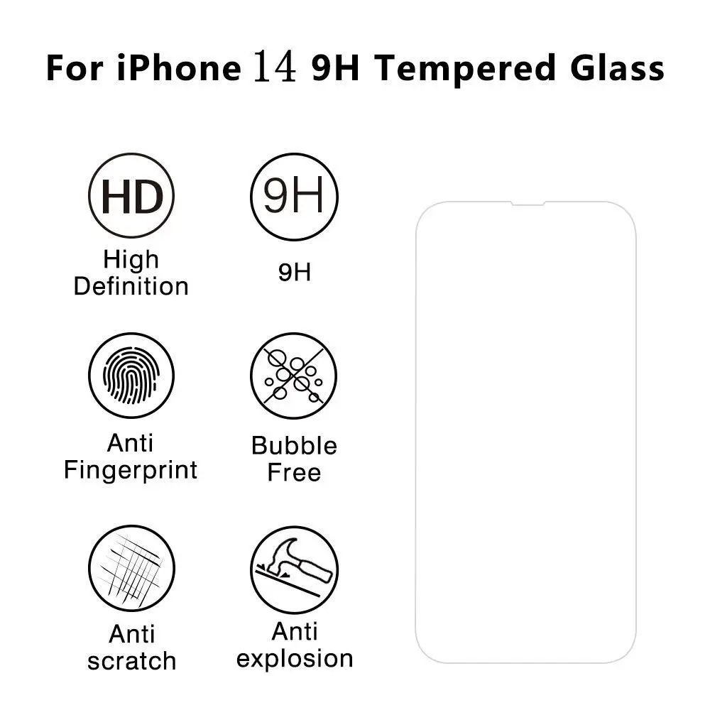 LFD2776 Glass Screen Protector for iPhone 14 Plus\/14 Pro Max [6.7 Inch] Display 3 Pack Tempered Glass, Sensor Protection, Dynam