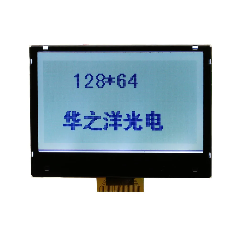 3v FSTN type mono white backlight 128x64 dots matrix graphic lcd display