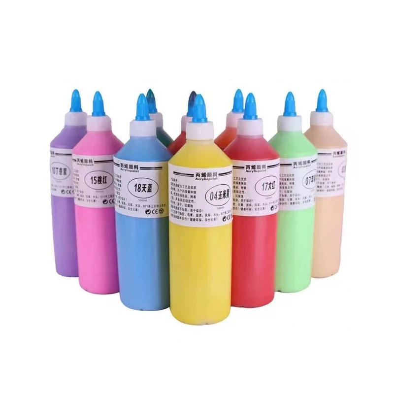 Art Painting Supplies Non Toxic Acrylic Paint for Multi Surface Canvas Wood Leather Fabric Stone with Color Wheel