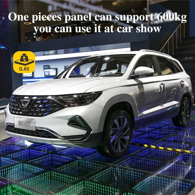 led floor tiles Portable Panel Magnetic Wireless 3D Mirror Video Light Led Digital Dance Floor magnetic for Wedding Party Stage