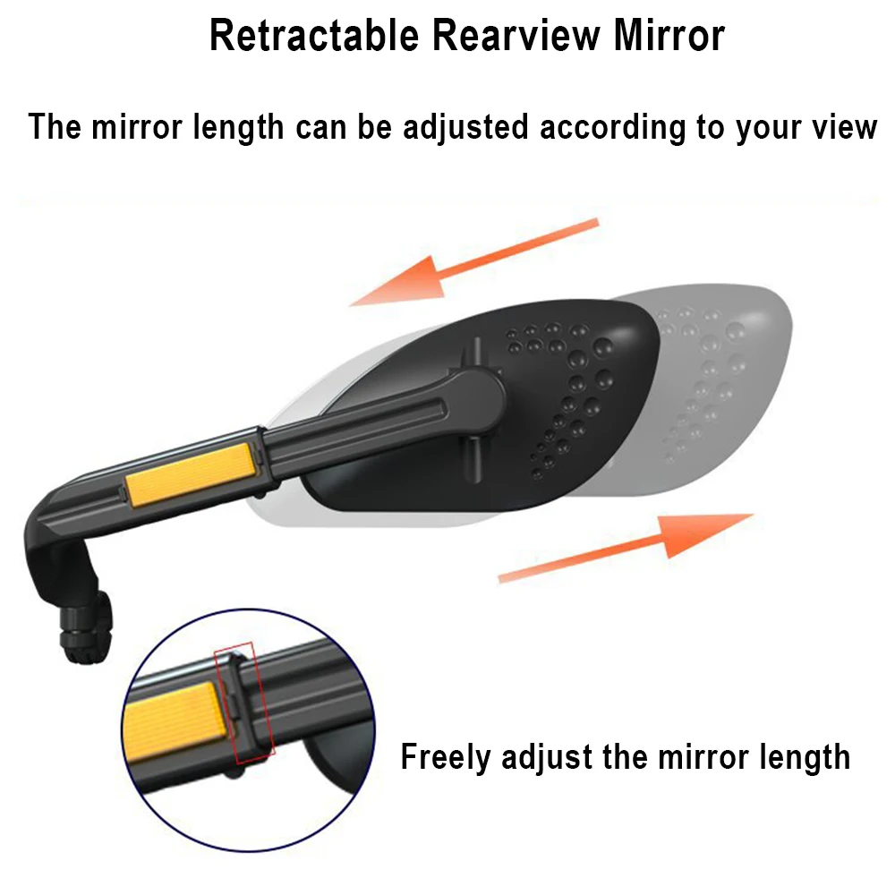 Adjustable MTB Bicycle Handlebar Rear View Mirror Glass Bike Mirror Cycling Mirror