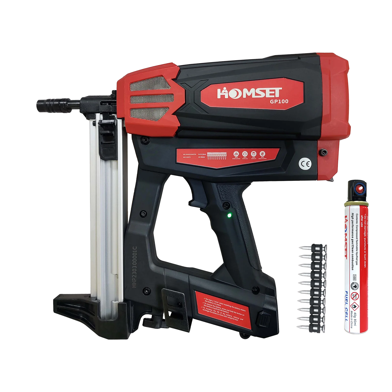 Cordless  Gas Mounting  Gun fuel cell nailers construction tools driving depth adjustment