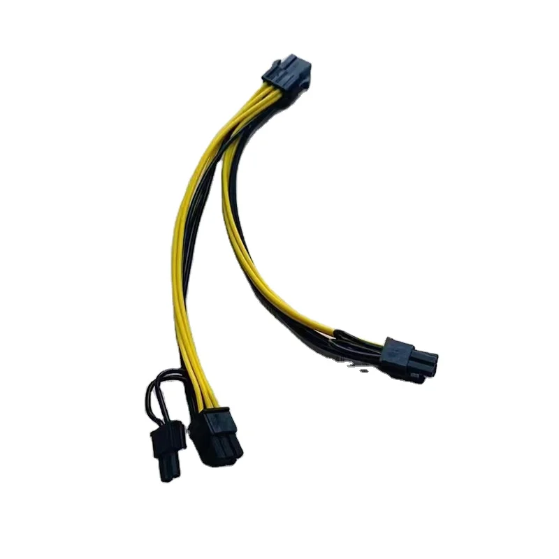 Custom Sata Power Extension Cable 18AWG 2x (6+2) Male PCI-E Y Adapter 3.0 6 Pin to Dual 8 Pin Connector Sata Male to Molex IDE