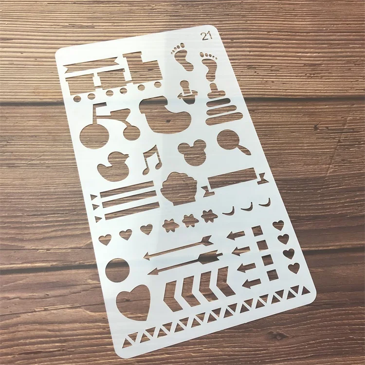 Hot Sale Wholesale Beautiful Painting Custom Plastic For Children Letter Templates Decorative rose Stencil