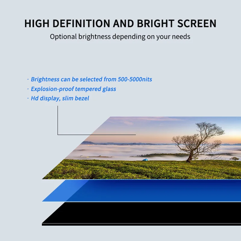 HD 4k высокая яркость тонкий надувной недвижимости 55 дюймов вертикальный ЖК-рекламный телевизор