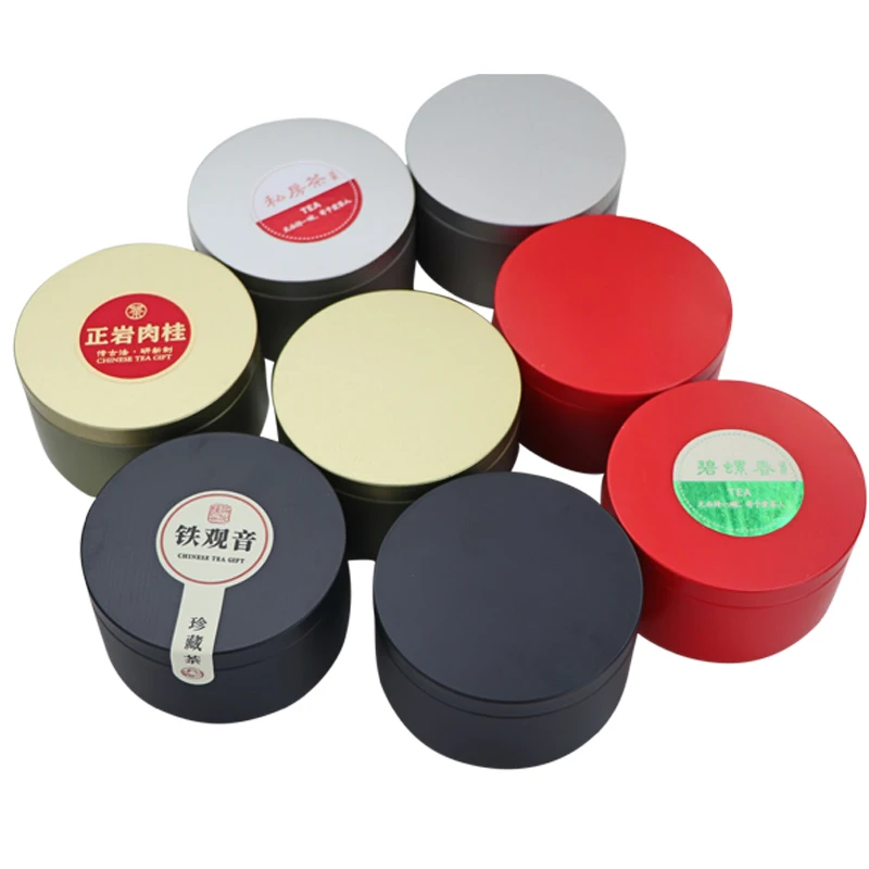 High quality 8oz red tin candle tin cans sealed tea tin box with lid